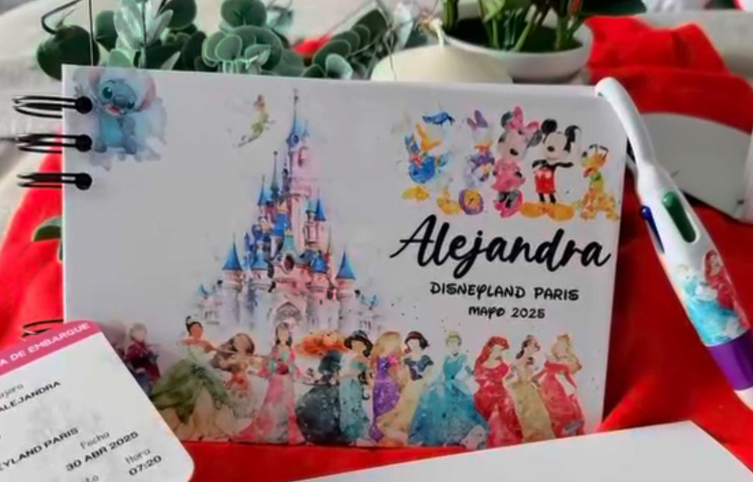 Libro de Firmas Disney Fondo Mix acuarela