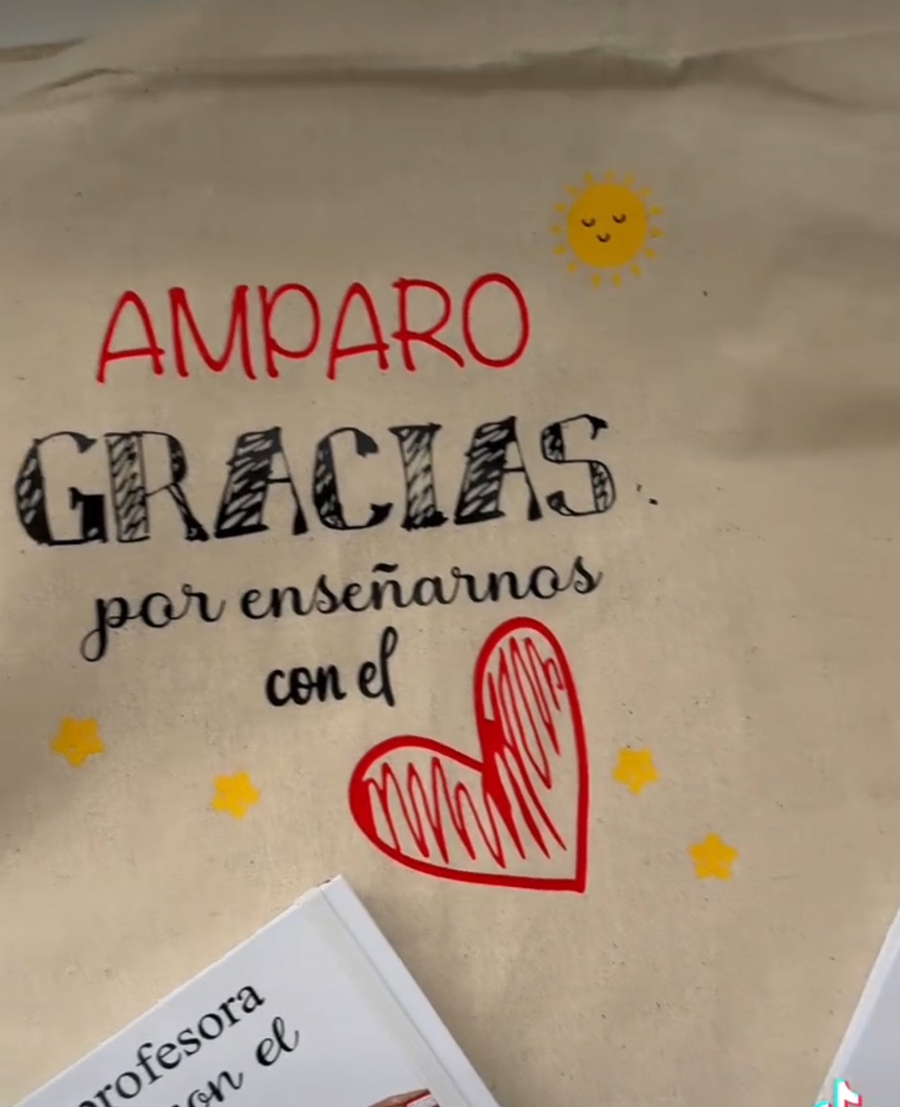 Tote Bag Beig Corazón