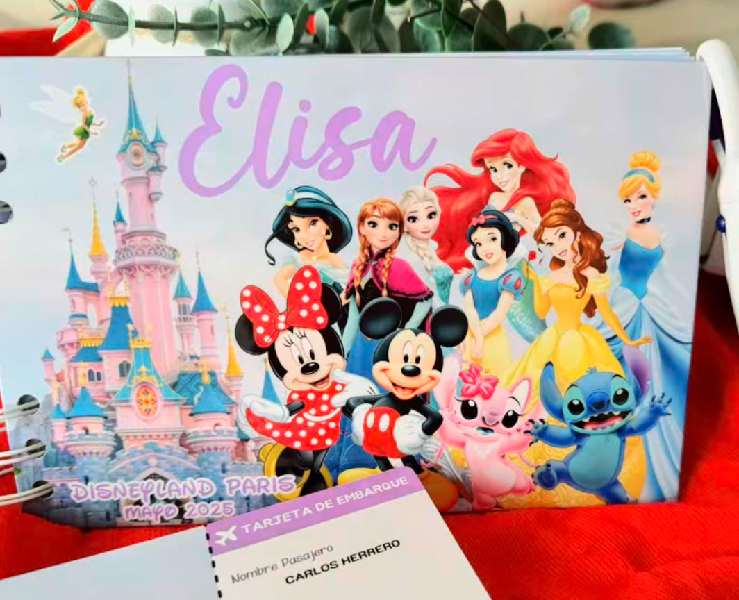 Libro de Firmas Disney Fondo Castillo Rosa