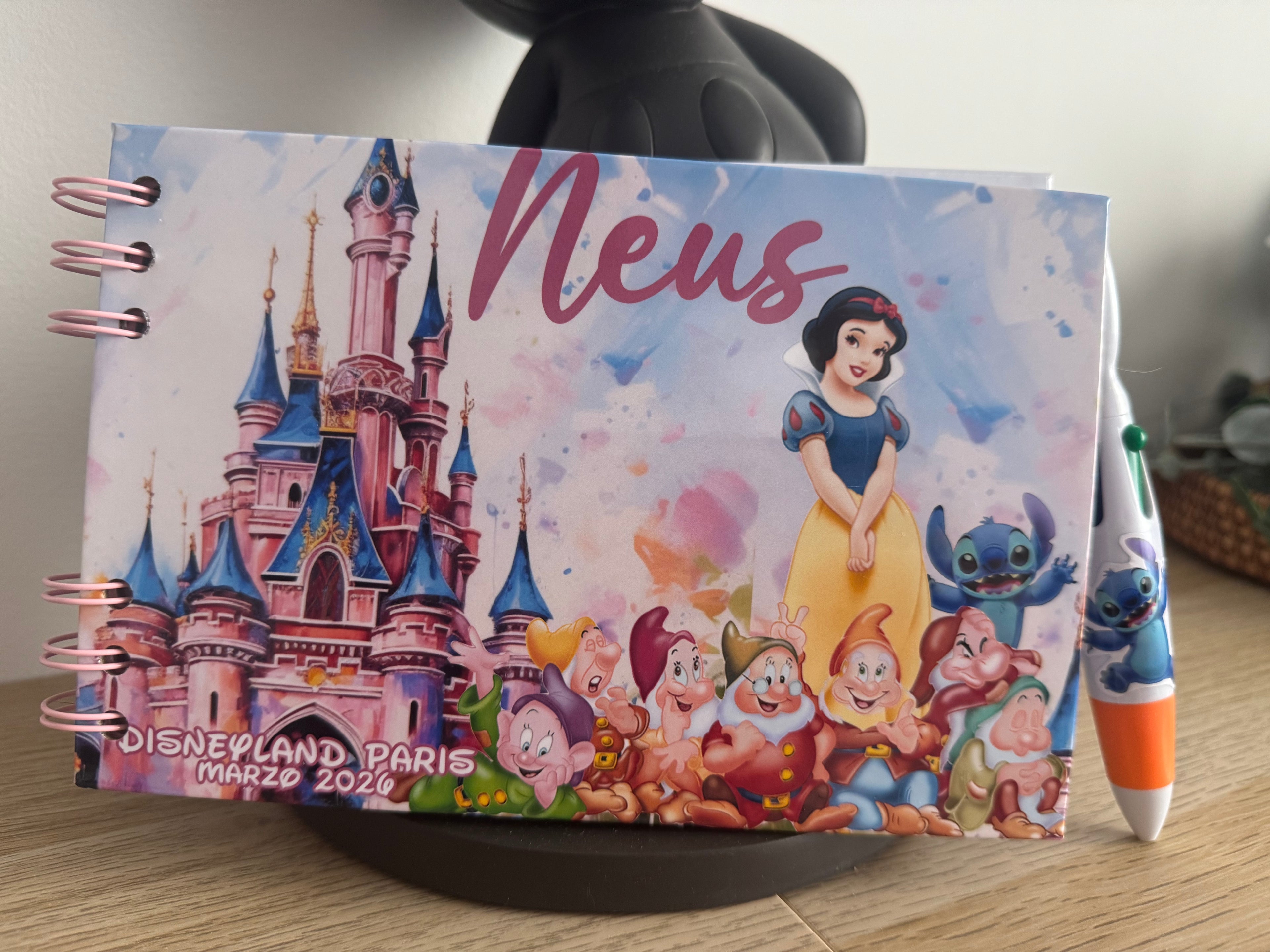 Libro de Firmas y Fotos Disney Fondo Castillo Dibujo